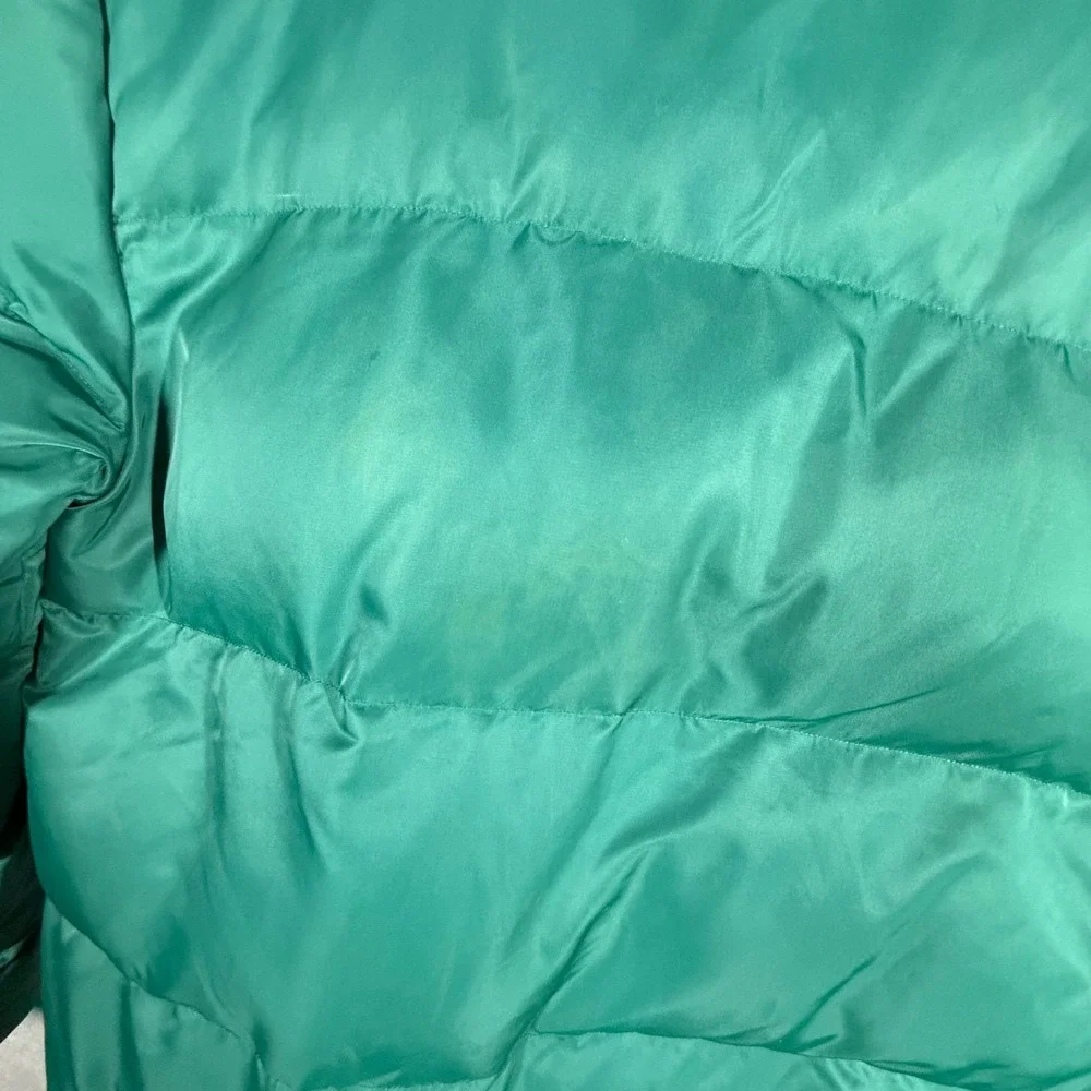 Daily Paper Mens Unisex Down Puffer Jacket Teal Green Size Small 18F1OU01